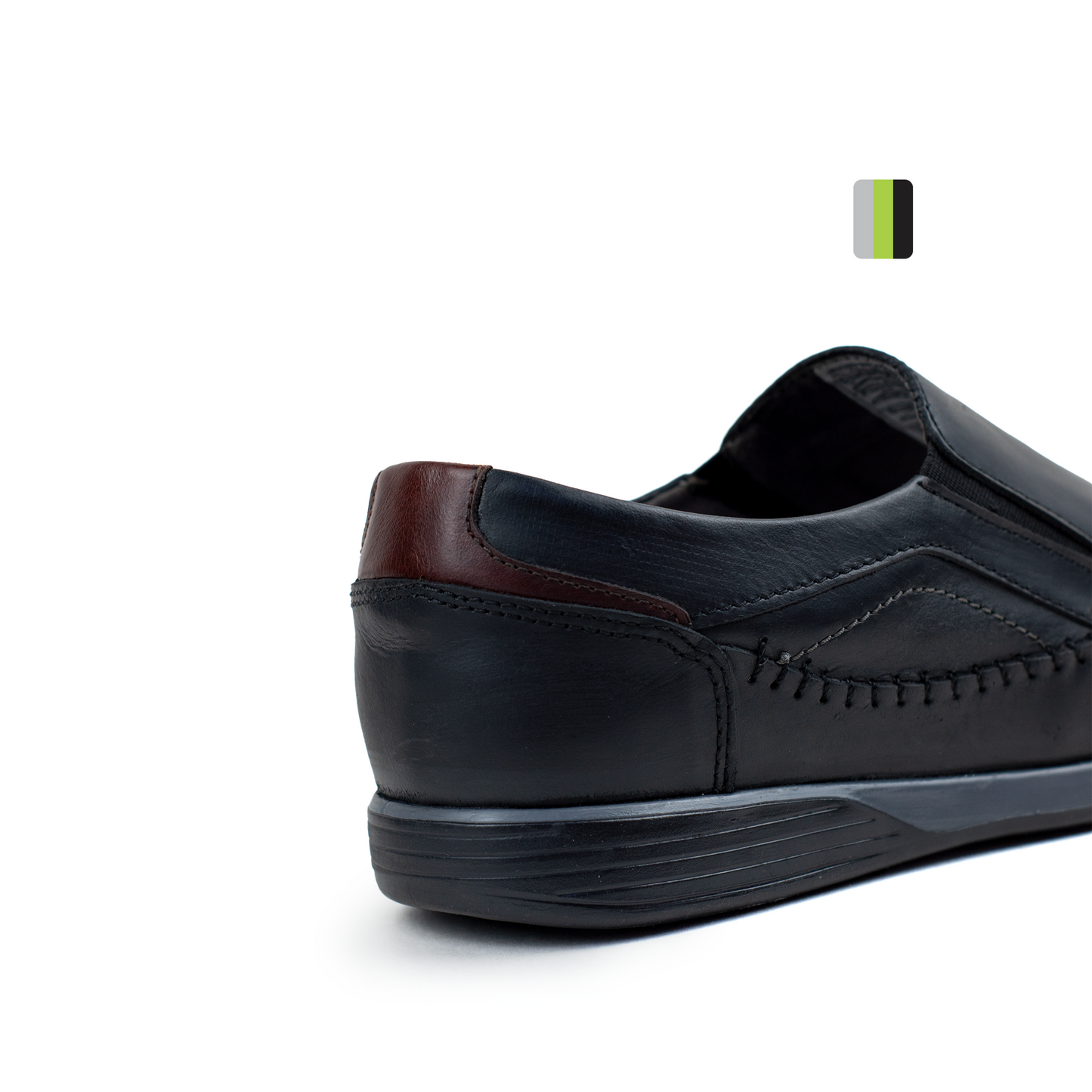 Calzado masculino mocasín en cuero negro, Ref 6306, Pisamonte