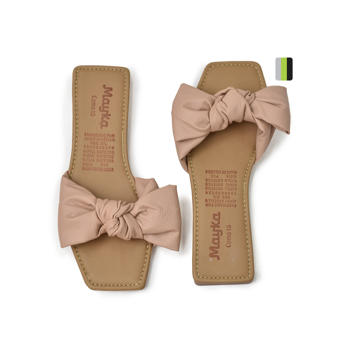 Sandalia Plana Femenina Mayka C1093 Amaretto, Pisamonte