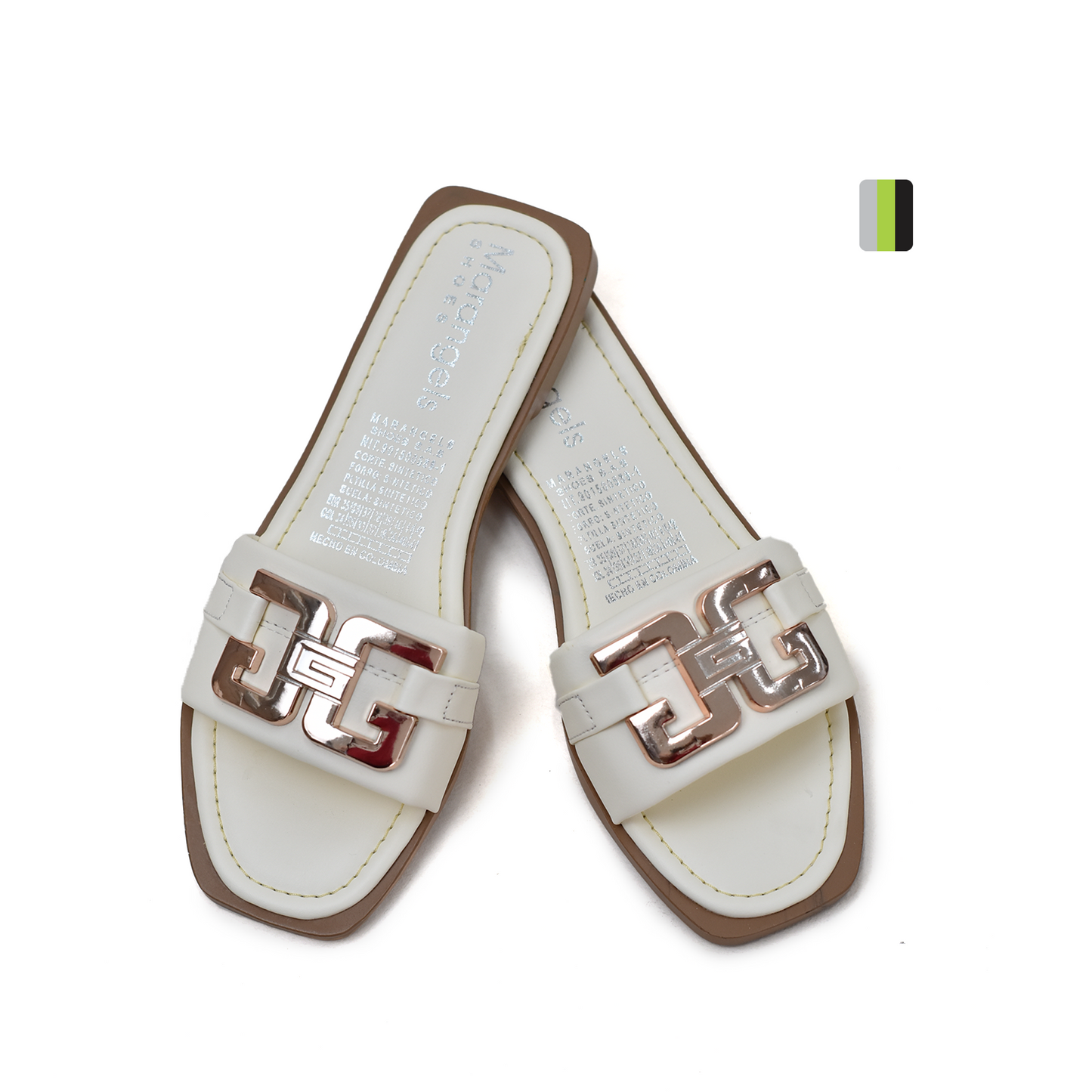 Sandalia Plana Femenina Marangels Talco - P60 Pisamonte