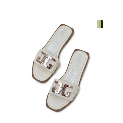 Sandalia Plana Femenina Marangels Talco - P60 Pisamonte