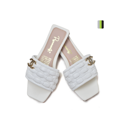 Sandalia Plana Femenina Luxury Talco - LX519 Pisamonte