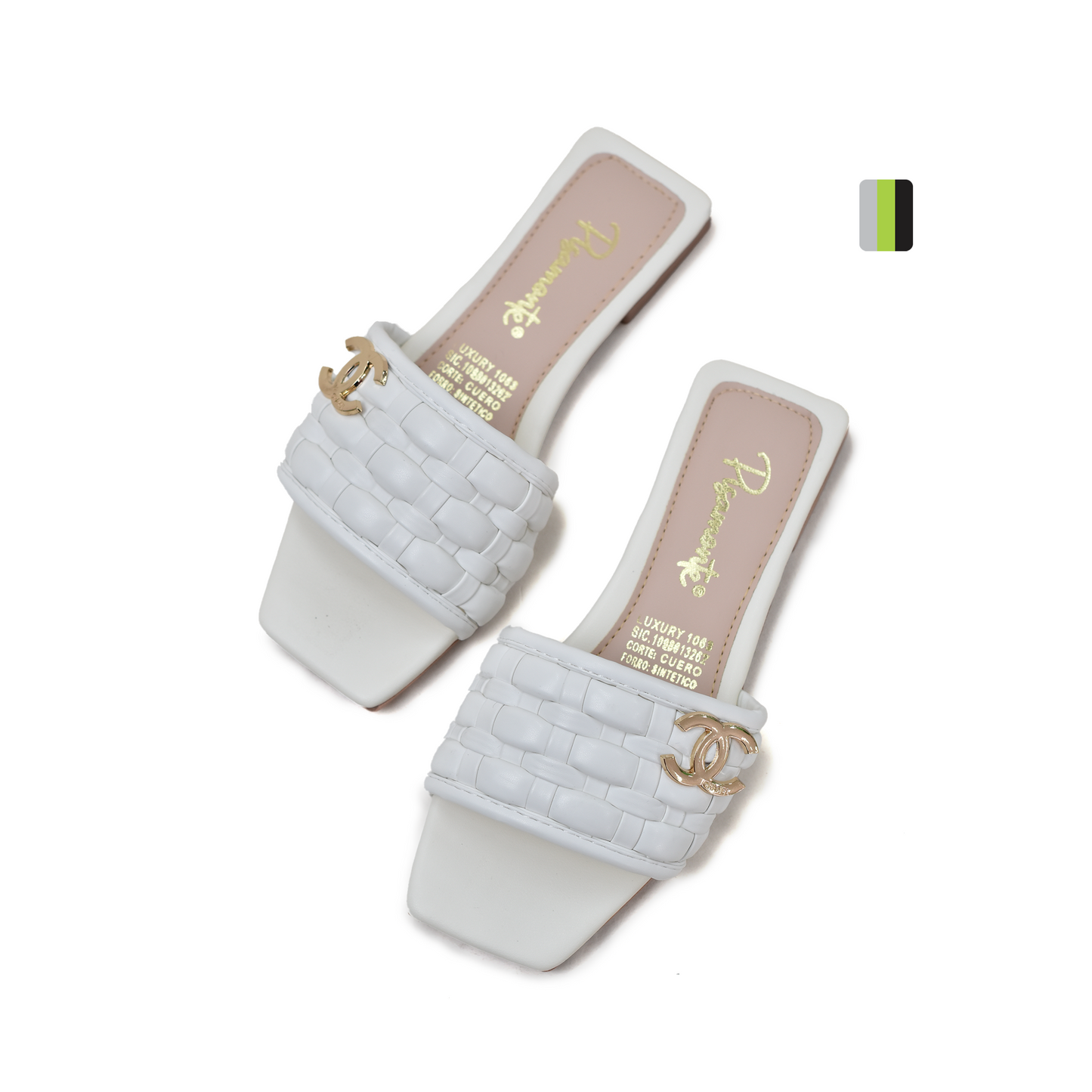Sandalia Plana Femenina Luxury Talco - LX519 Pisamonte