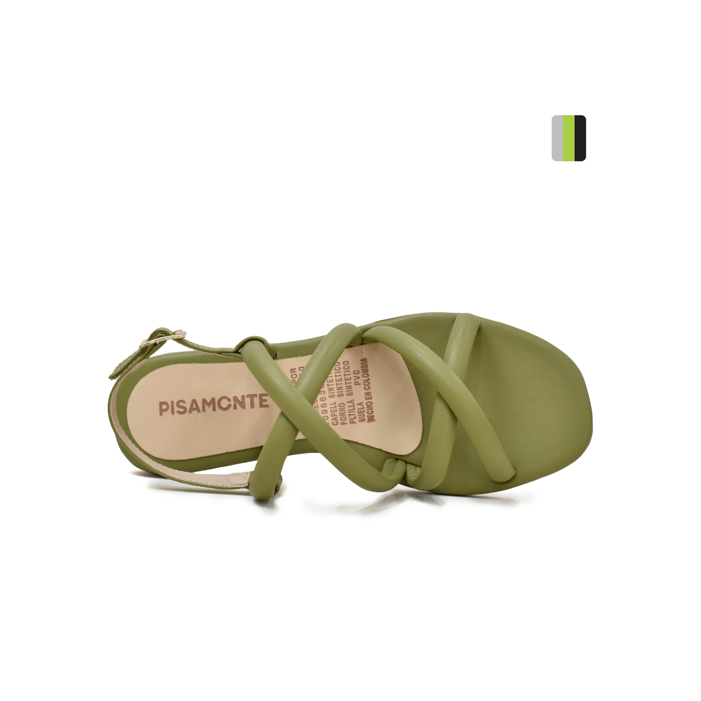 Sandalia Plana Femenina Mayka Verde - 1319 Pisamonte
