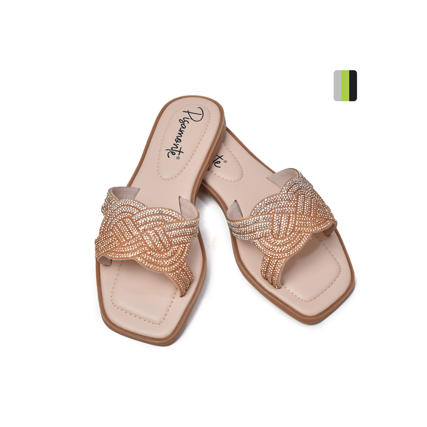 Sandalia plana Femenina oro rosa M -026 Pisamonte